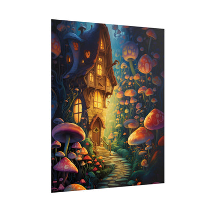 Enchanted Forest Whimsy: Vibrant Fairy Tale Artwork - Poster