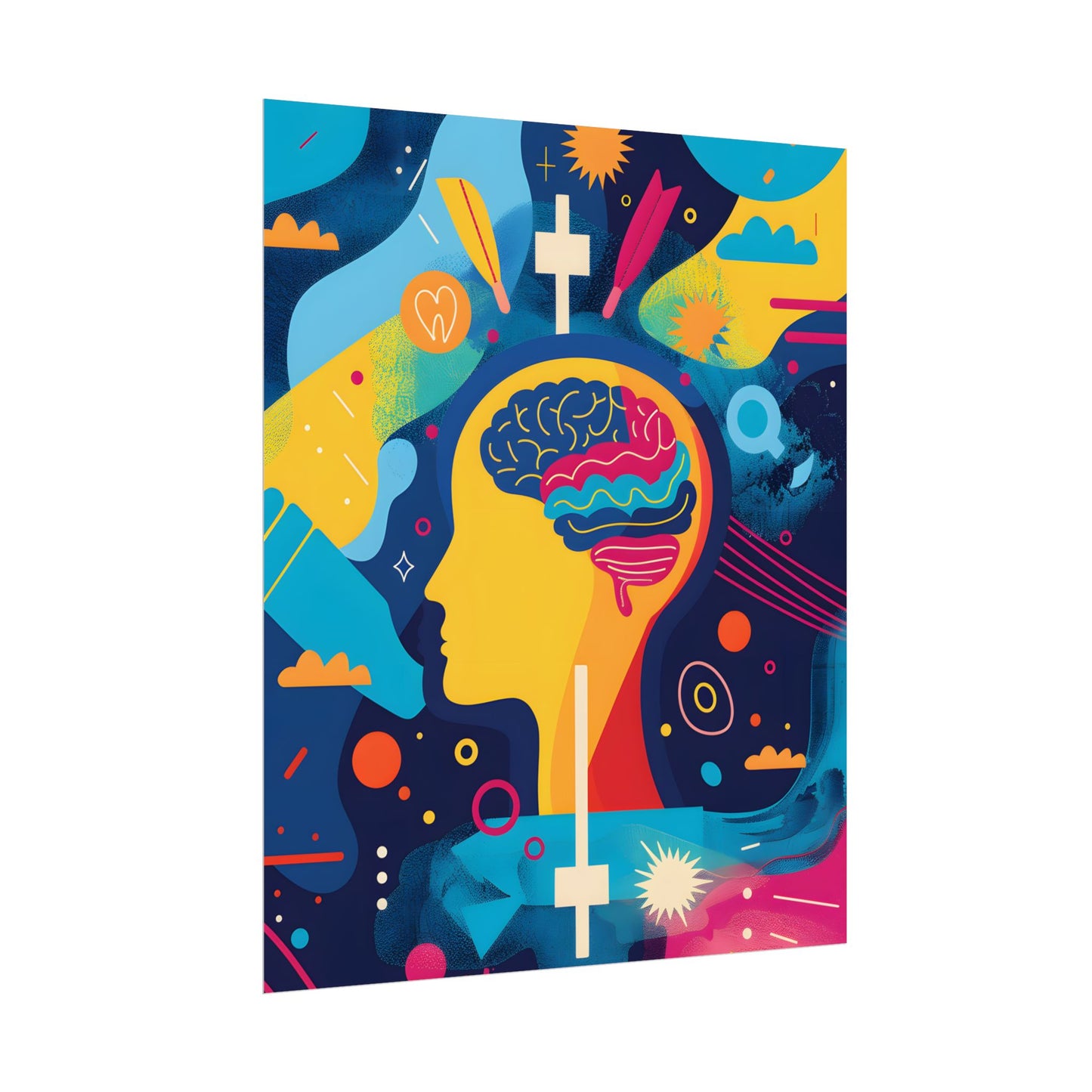 Vibrant Growth Mindset: Inspirational Quote on a Colorful Background - Poster