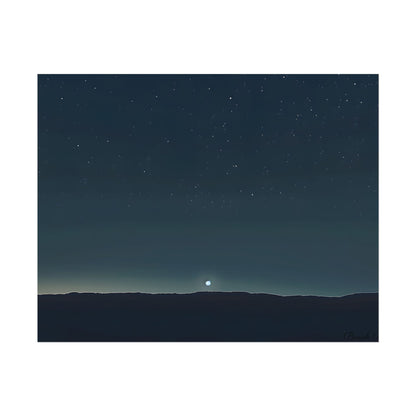 Minimalist Night Sky: Celestial Artwork with Stars and Palette - Poster