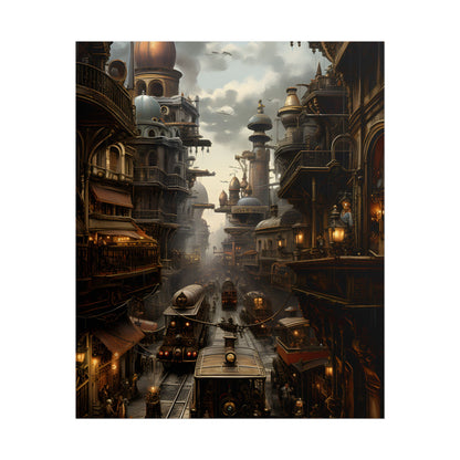 Steampunk Cityscape: Industrial Marvel Artwork - Poster