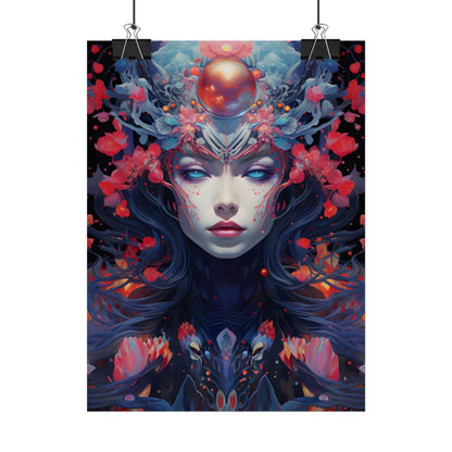 Otherworldly Celestial Dreams: Starry Night Artwork - Poster
