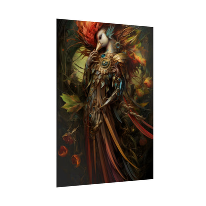 Grand Statue of a Majestic Bird in Serene Setting - Poster