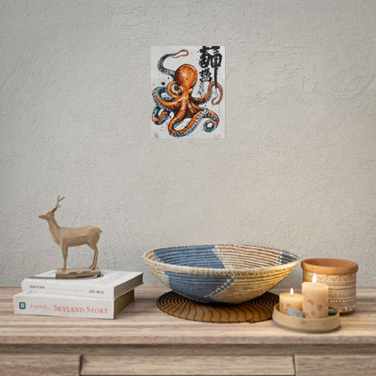 Japanese Ukiyo-e Octopus: Traditional Artwork Print - Poster