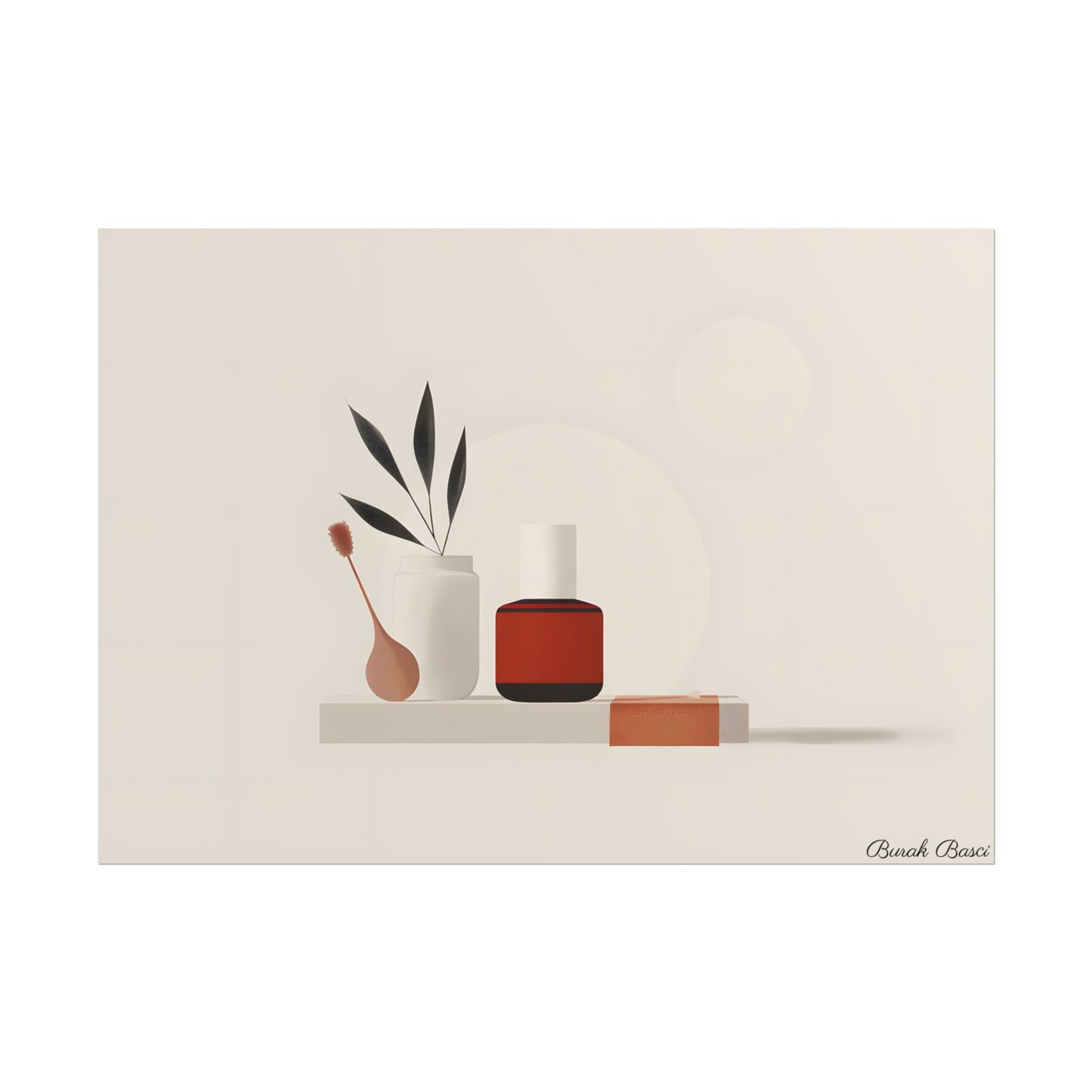 Minimalist Electronic Device: Bold Modern Art Illustration - Poster