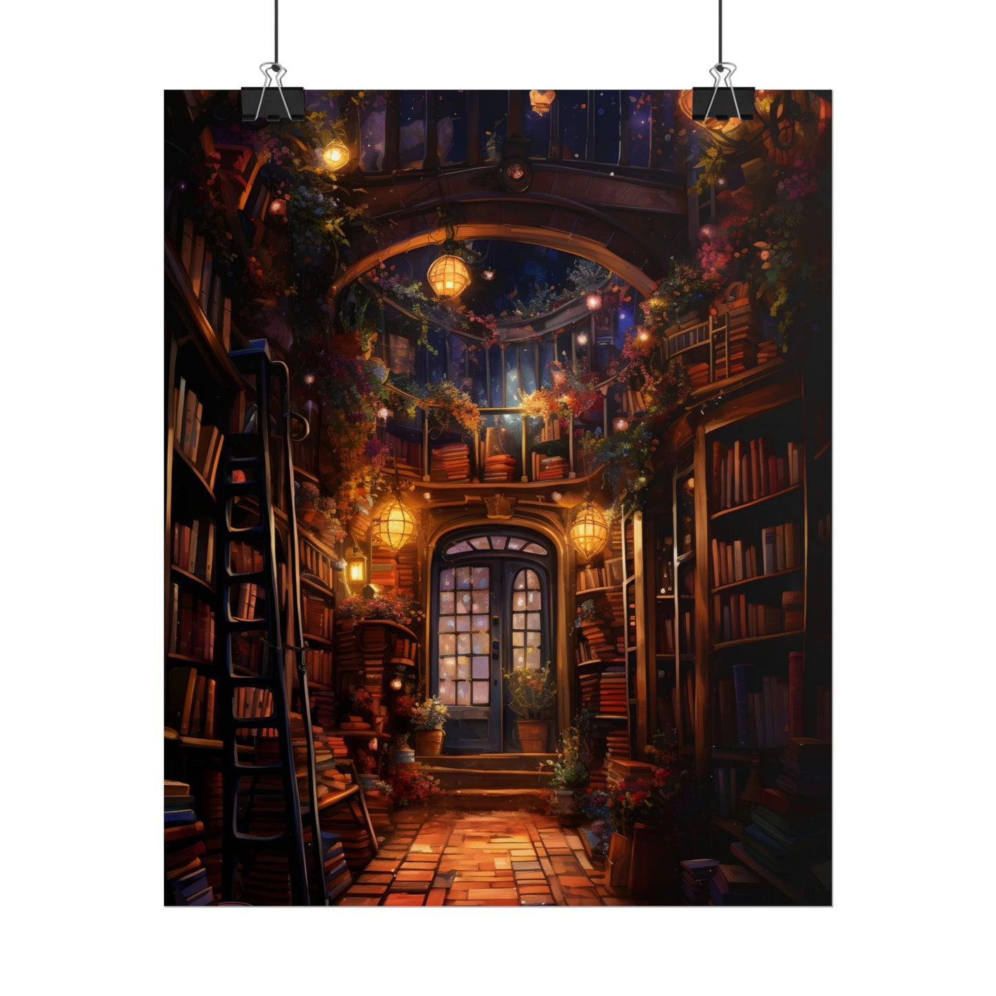 Magical Bookshop: Cozy Charming Bookstore Art - Poster