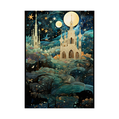 Medieval Stained Glass: Intricate Church Windows Art - Poster
