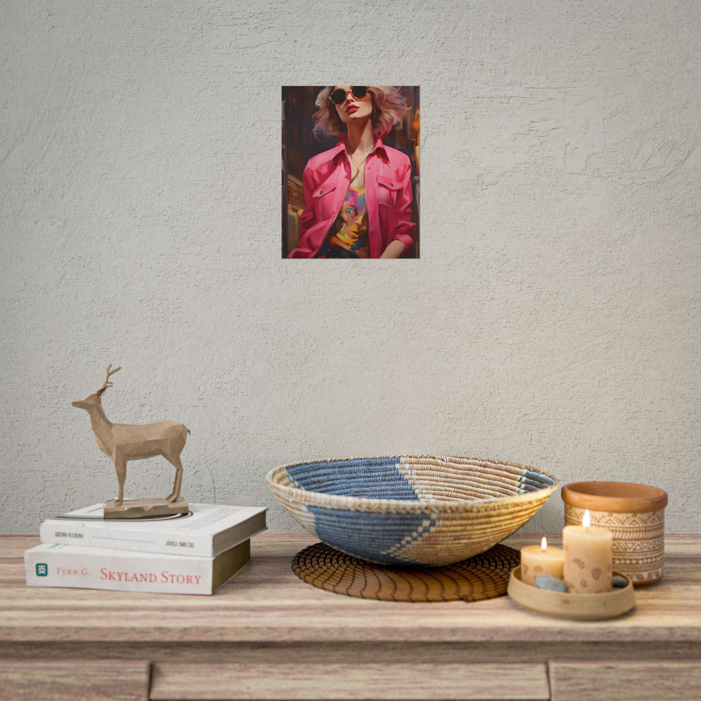 Urban Fashionista: City Chic Style Portrait - Poster