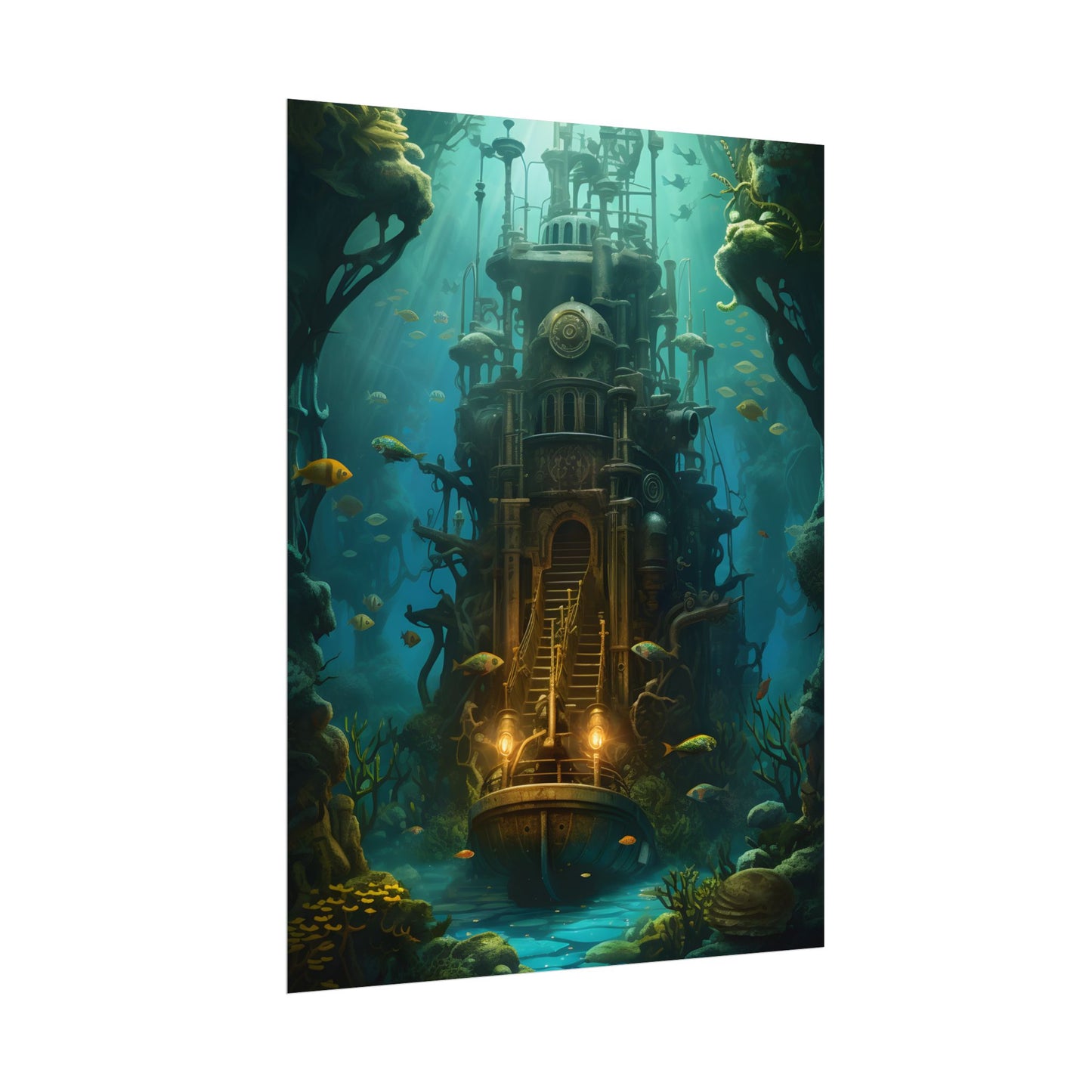 Steampunk Undersea Odyssey: A Journey on the Nautilus - Poster