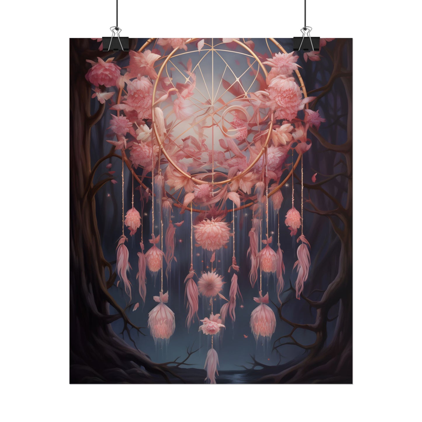 Ethereal Dreamcatcher Realm: Surreal Landscape Art - Poster
