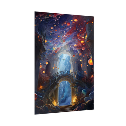 Celestial Art Gallery: Atmospheric Interior Space - Poster