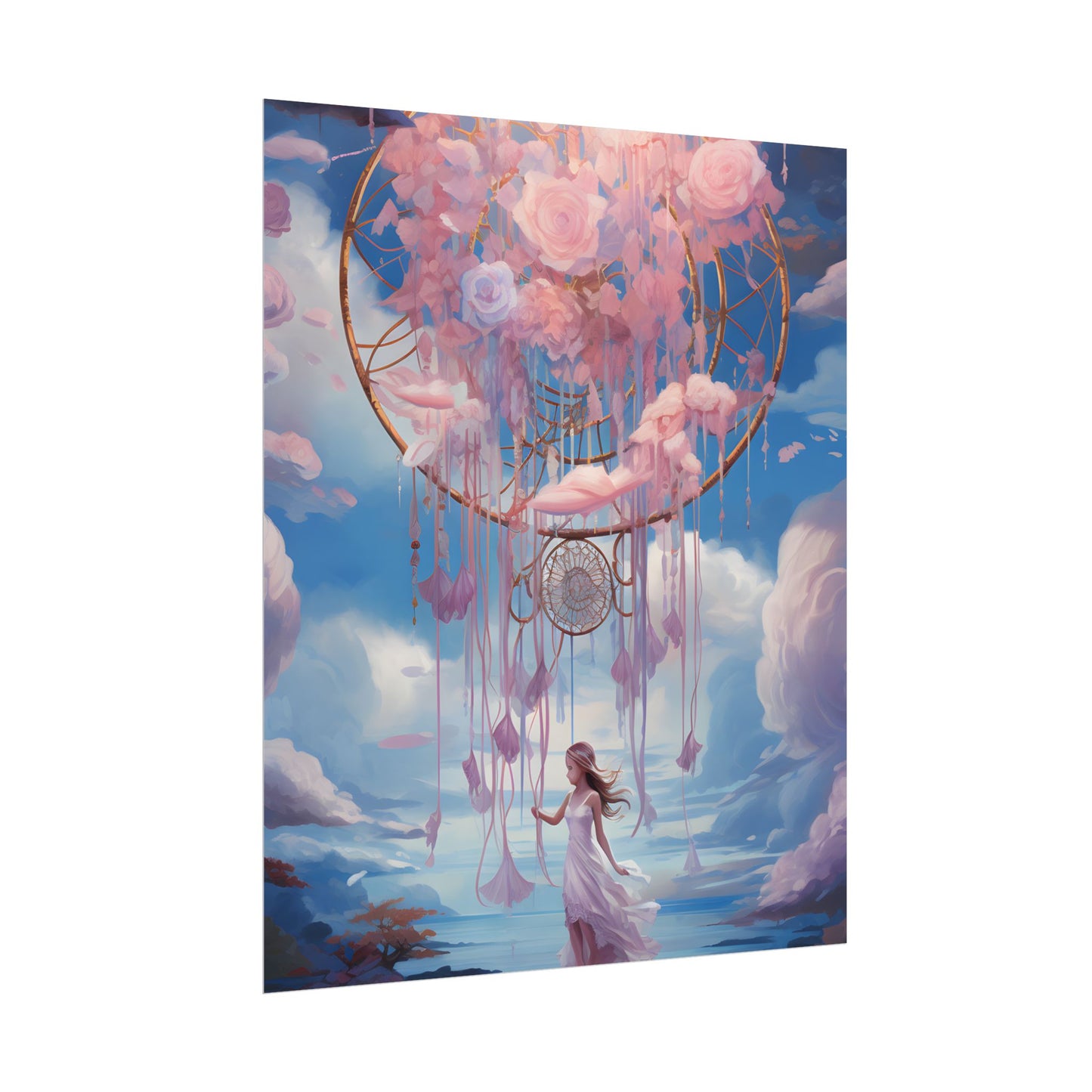 Dreamscape of Whispers: Ethereal Realm Digital Artwork - Poster