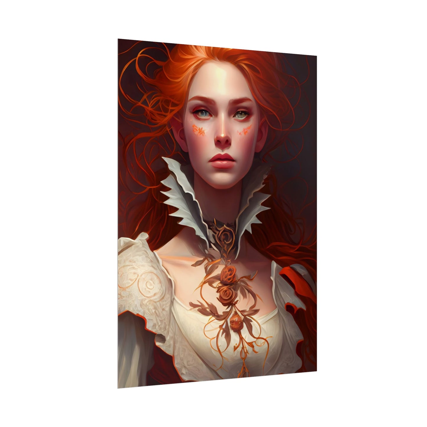Portrait of a Redhead in Soft Light - Poster