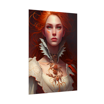 Portrait of a Redhead in Soft Light - Poster