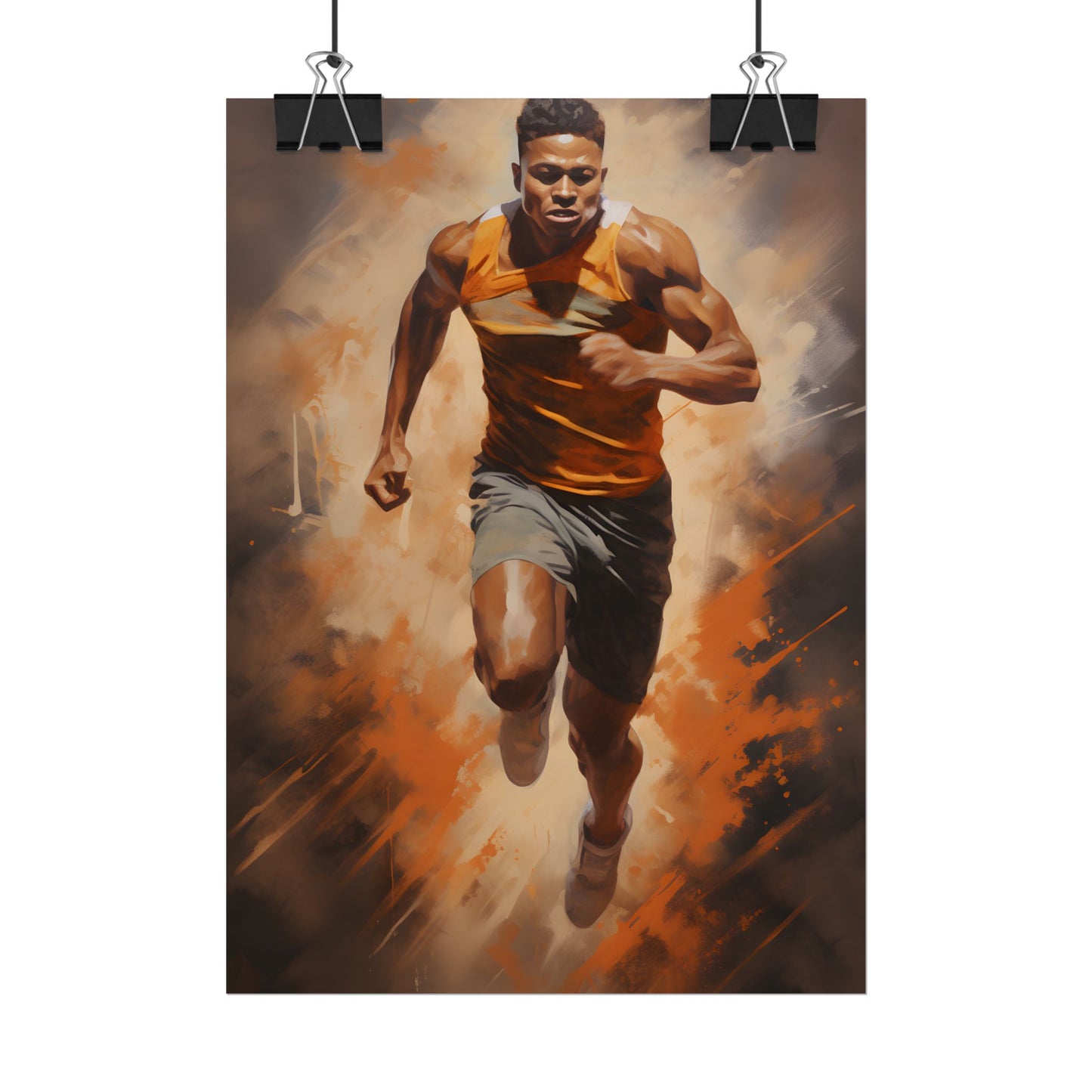 Passionate Fitness Moment: Dedicated Athlete in Action - Poster