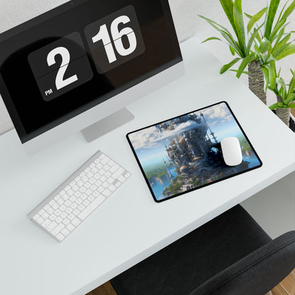 Floating City of Columbia: Breathtaking Aerial View - Desk Mat