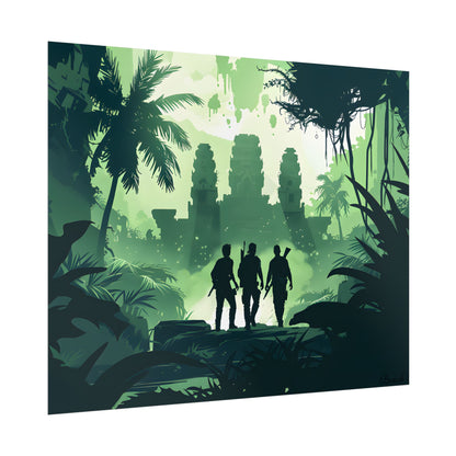 Young Adventurer: Minimalist Digital Portrait - Poster