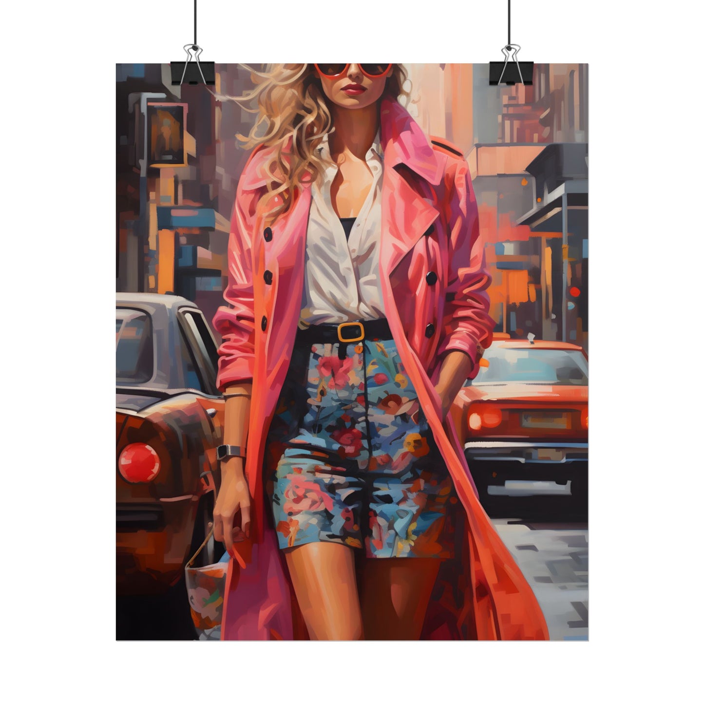 Urban Fashionista: City Street Photography Artwork - Poster