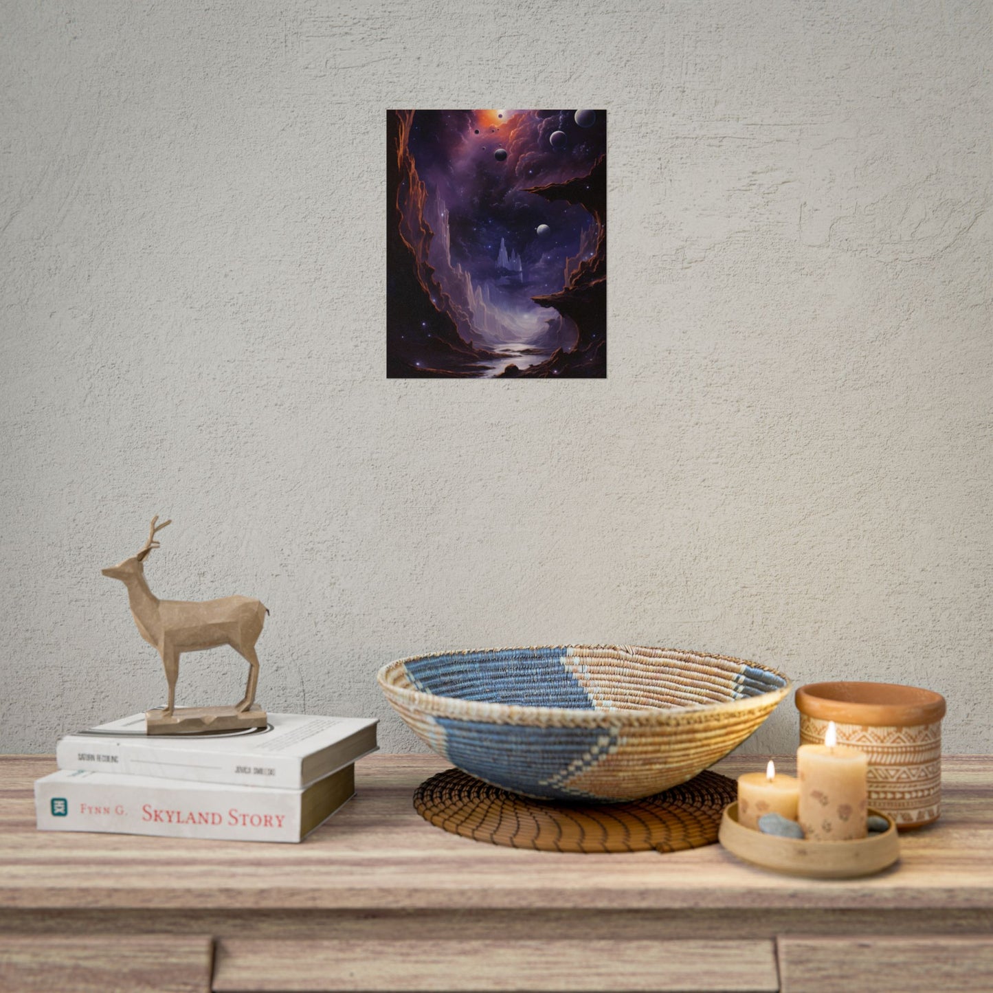 Black Hole Cosmic Odyssey: A Massive Planet's Journey Through Space - Poster
