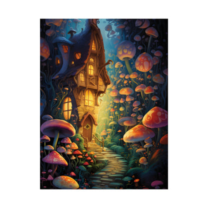 Enchanted Forest Whimsy: Vibrant Fairy Tale Artwork - Poster