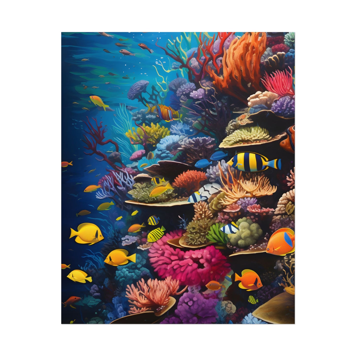Underwater Paradise: A Sanctuary of Vibrant Marine Life - Artwork - Poster