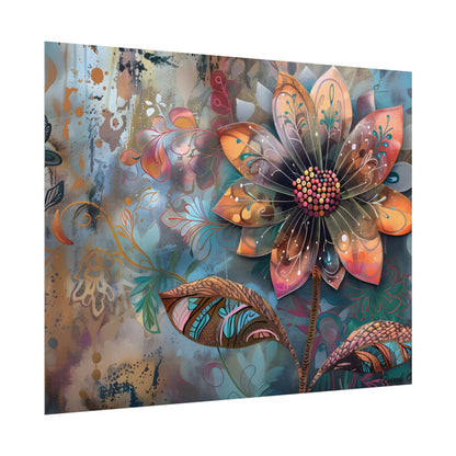 Blooming Flower: Growth Mindset in Whimsical Bloom - Poster