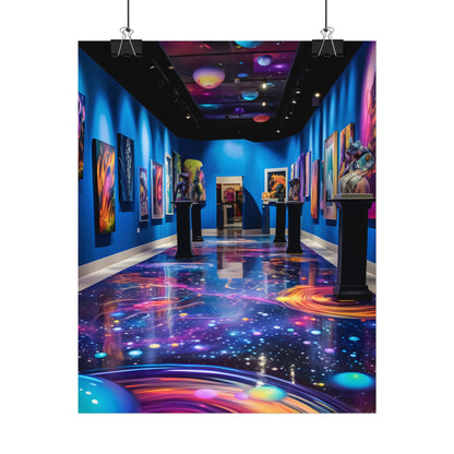 Celestial Art Gallery: Wide-Angle View with Soft Lighting - Poster