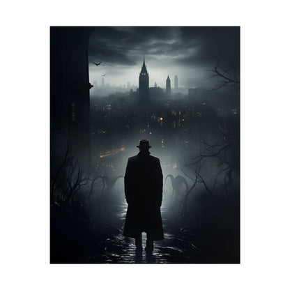 Dark Streets, Hard-Boiled: Urban Fantasy Detective Artwork - Poster