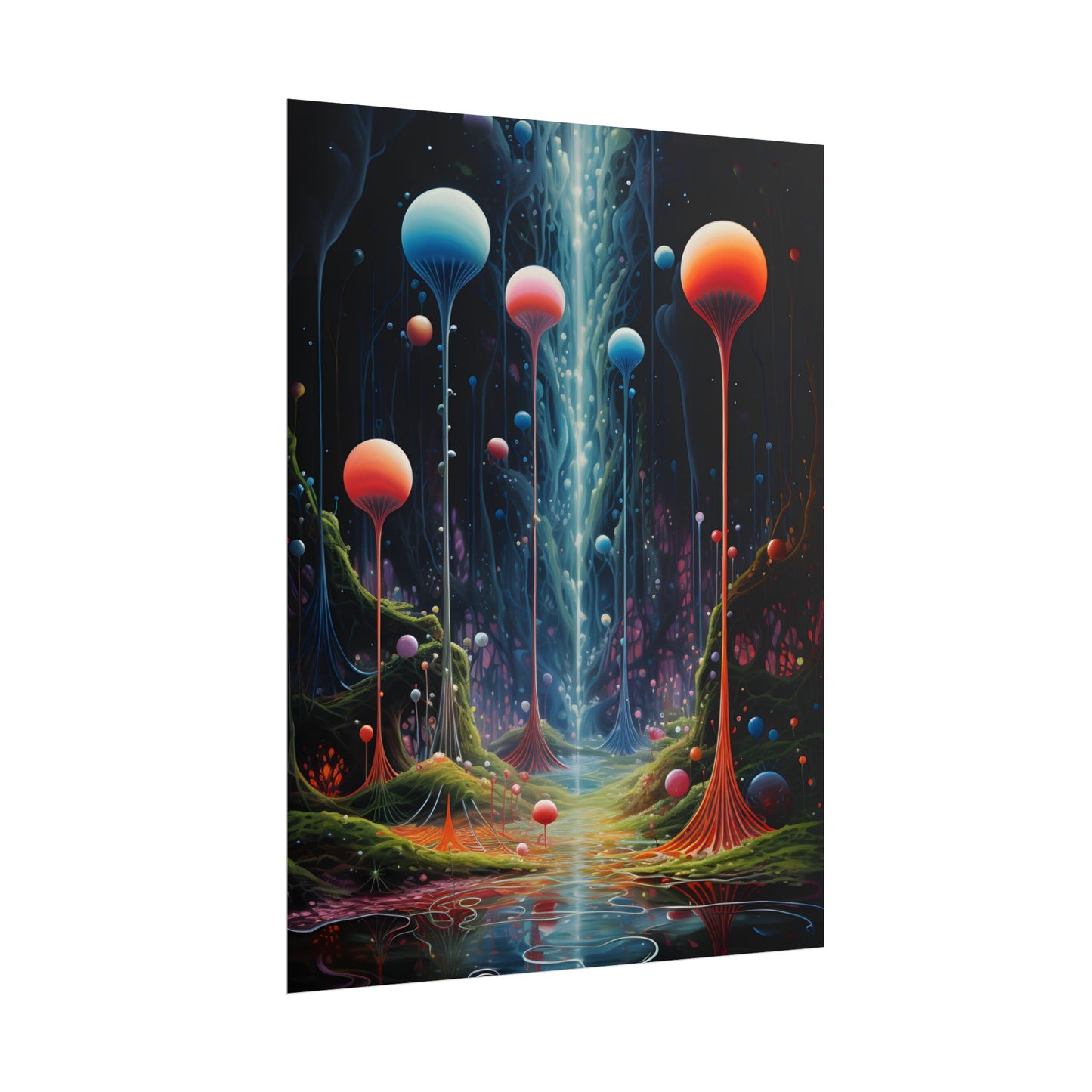 Celestial Dreams: Soft Blue Art Gallery - Poster