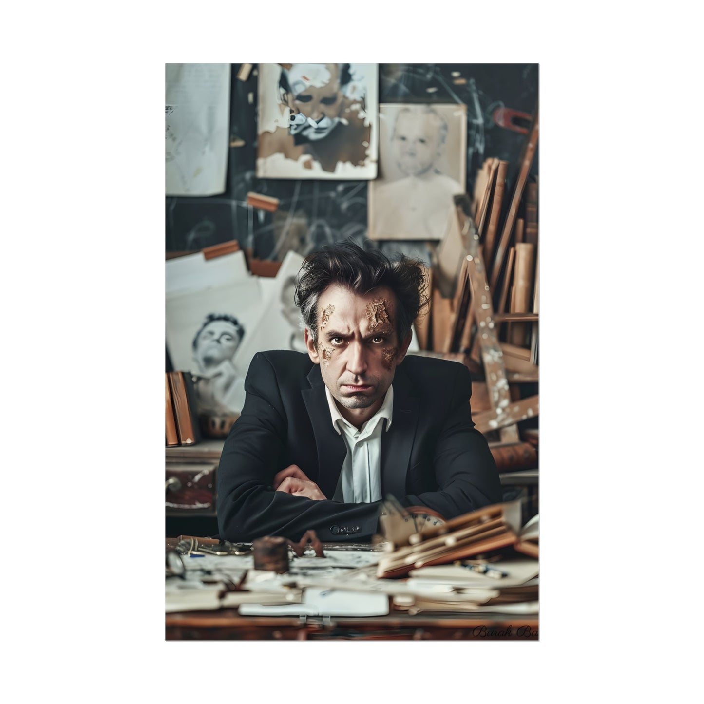 Intimate Self-Reflection: A Man's Portrait - Poster