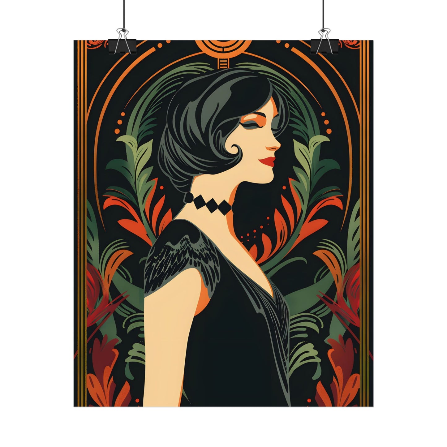Elegant Vintage Poster: A Woman's Enchanting Presence - Poster