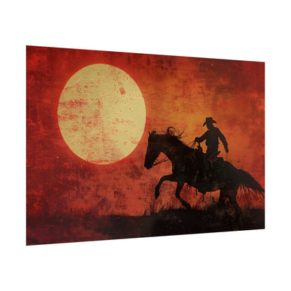 Rodeo Cowboy in Action: Vintage Bronco Ride - Poster