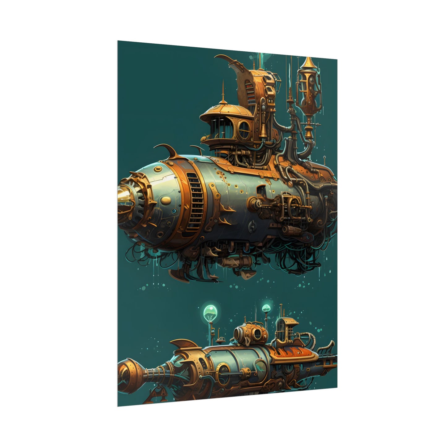 Steampunk Undersea Adventure: Captain Nemos' Submarine Odyssey - Poster