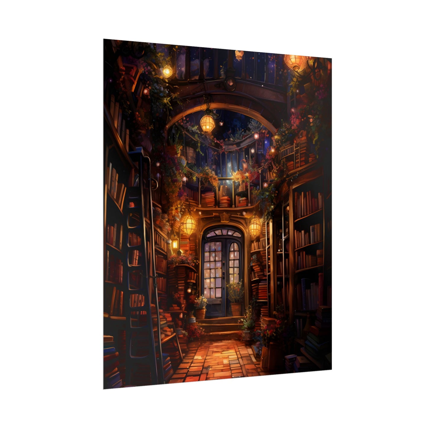 Magical Bookshop: Cozy Charming Bookstore Art - Poster