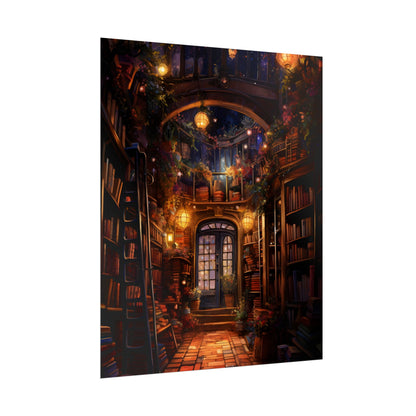 Magical Bookshop: Cozy Charming Bookstore Art - Poster