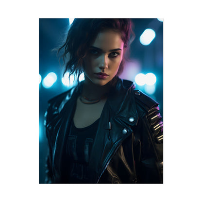 Cyberpunk Dark Beauty: Teenage Artwork - Poster