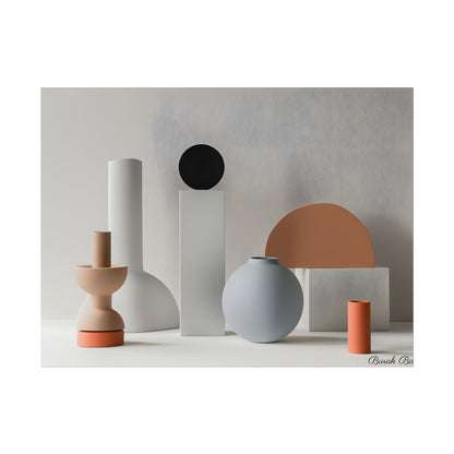 Minimalist Simple Geometric Jewelry: Close-Up View - Poster