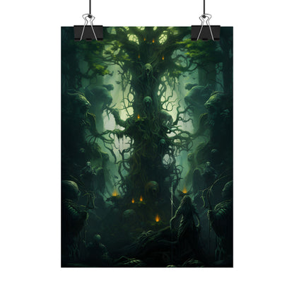Mystical Forest Guardians: Ancient Tree Spirits Unite - Poster