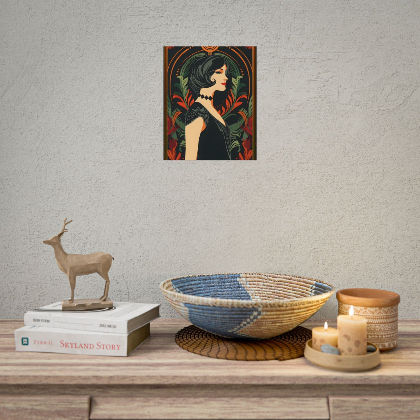 Elegant Vintage Poster: A Woman's Enchanting Presence - Poster