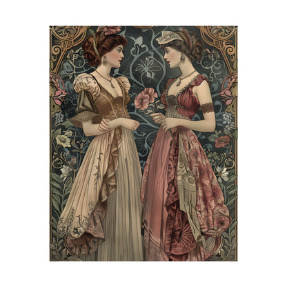 Women in Ornate Attire: Formal Primrose Ceremony - Poster