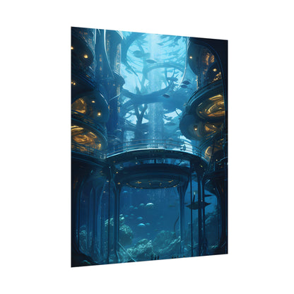 Advanced Underwater City: Visionary Metropol in the Future - Poster