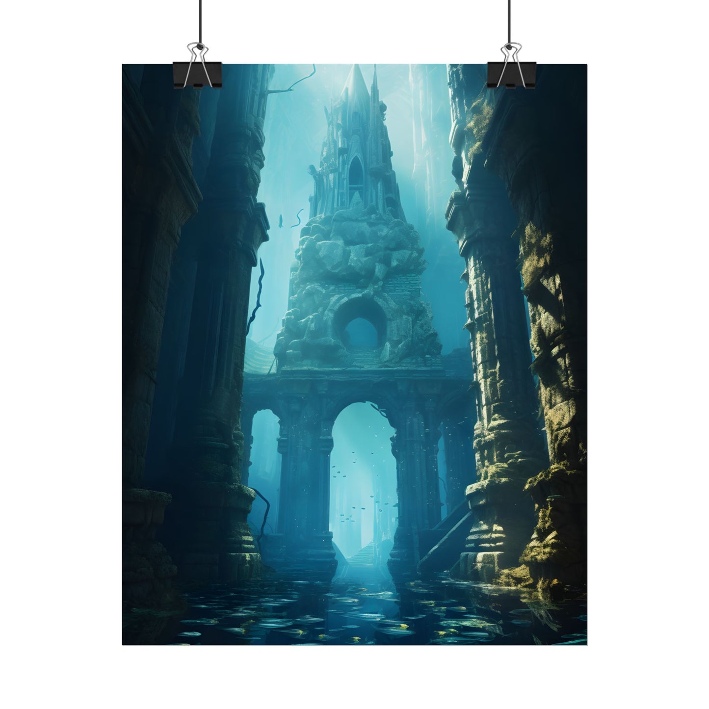 Lost Underwater Civilization: Ancient City Artwork - Poster