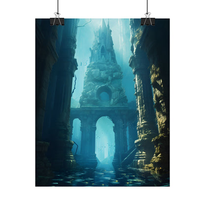 Lost Underwater Civilization: Ancient City Artwork - Poster