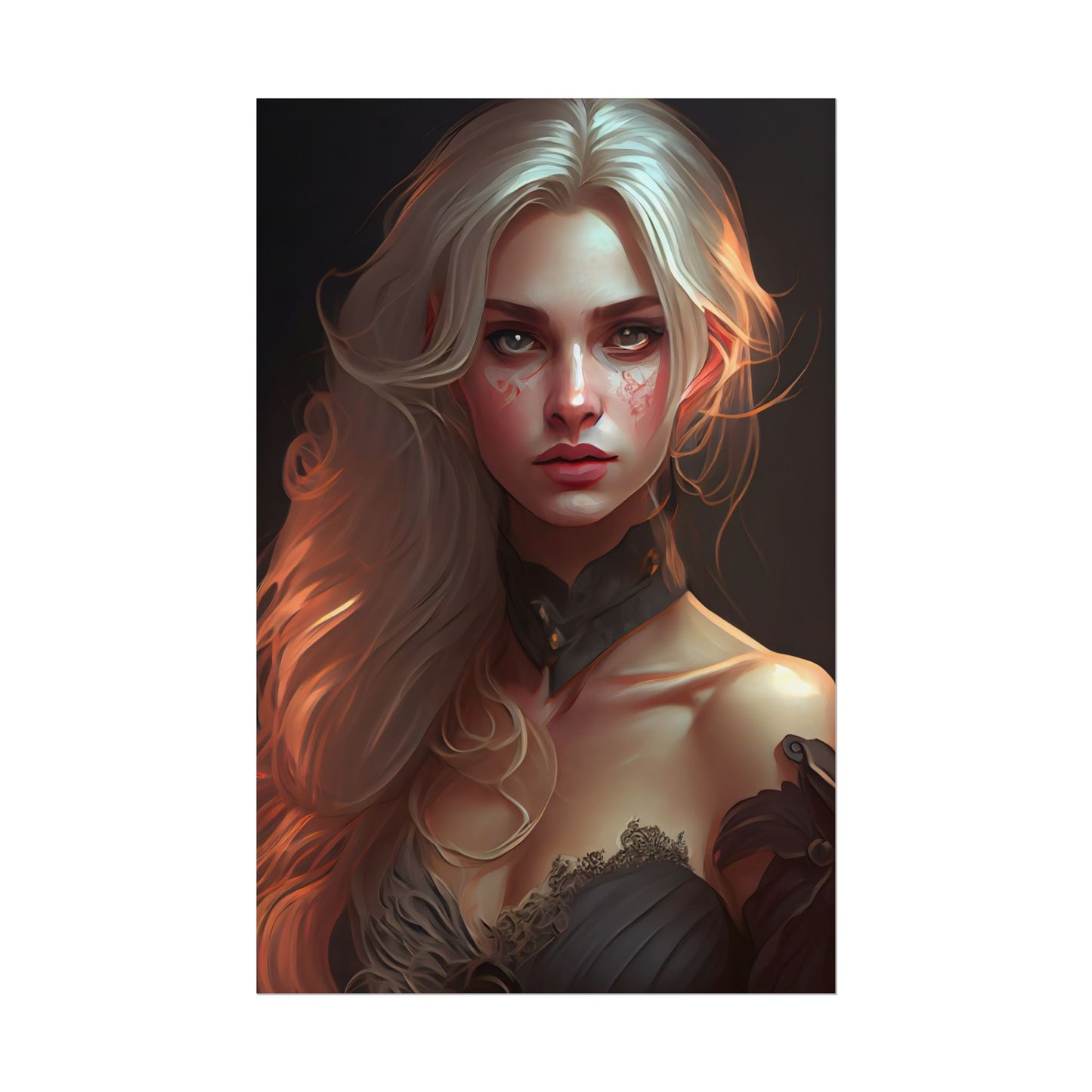 Blonde Beauty: Artistic Portrait of a Woman - Poster