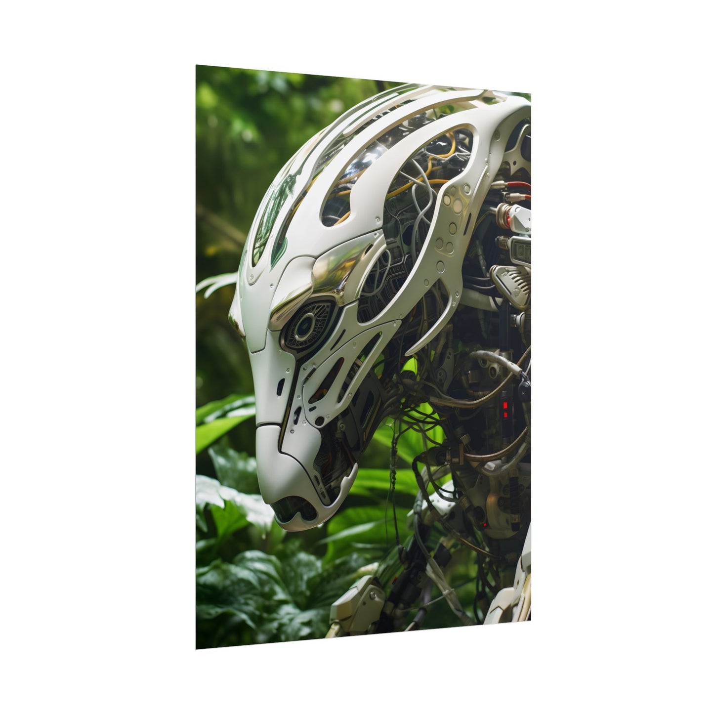 Tranquil Wildlife Sanctuary: AI-Operated Robot in Nature's Harmony - Poster