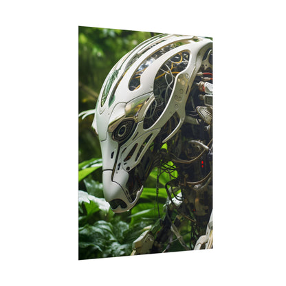 Tranquil Wildlife Sanctuary: AI-Operated Robot in Nature's Harmony - Poster