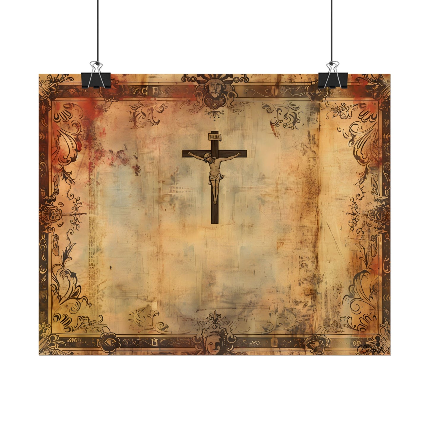 Vintage Biblical Art Print: A Historical Scene - Poster