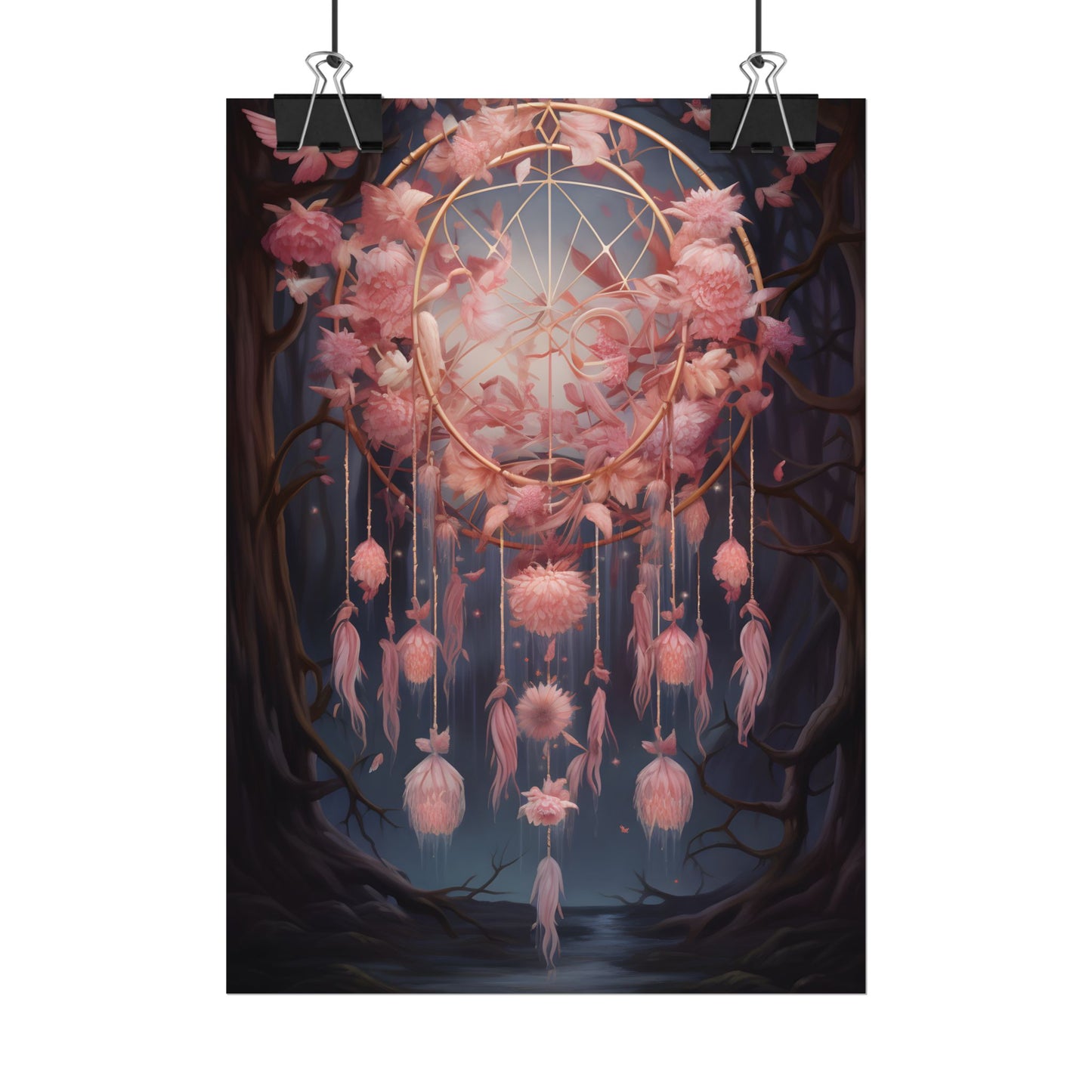 Ethereal Dreamcatcher Realm: Surreal Landscape Art - Poster