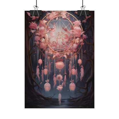 Ethereal Dreamcatcher Realm: Surreal Landscape Art - Poster
