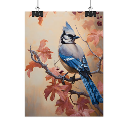 Autumn Oak Branch: Oil Painting Artwork - Poster