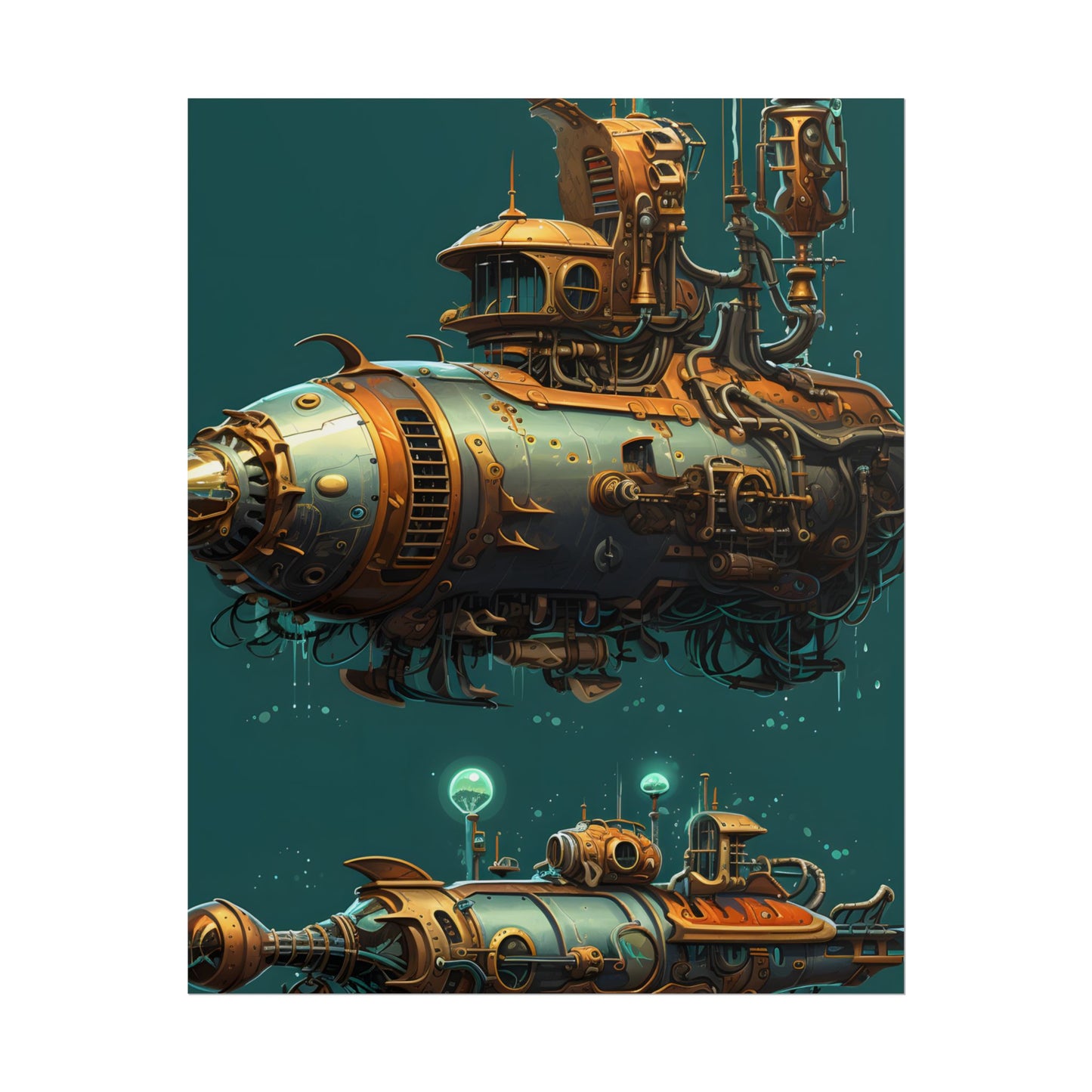 Steampunk Undersea Adventure: Captain Nemos' Submarine Odyssey - Poster